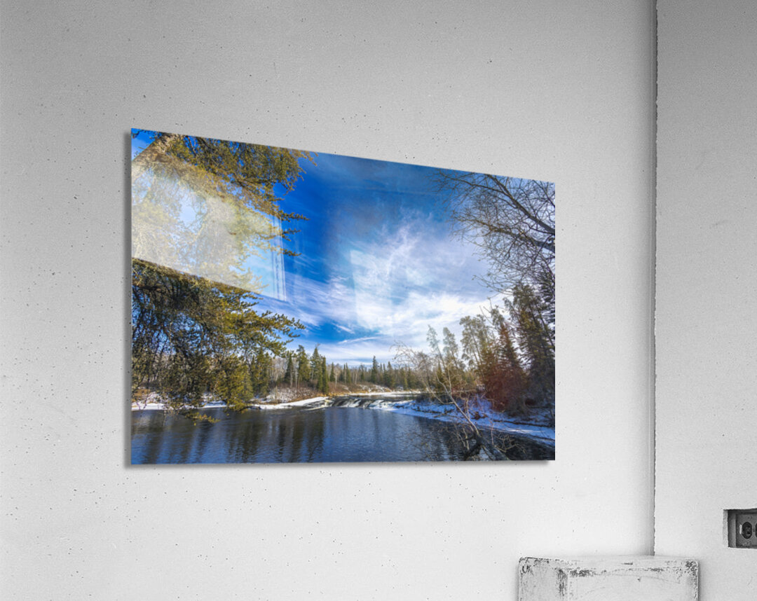 Winter at Pine Point Rapids Acrylic Print