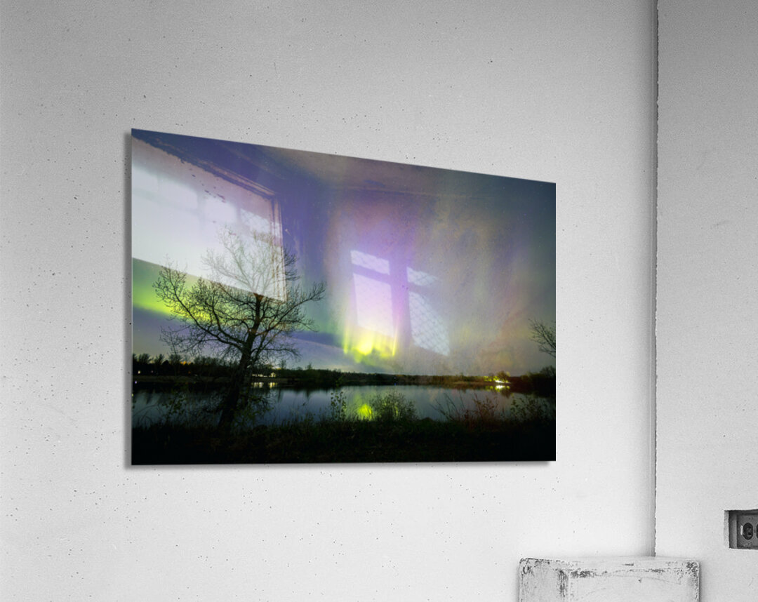 Comet Fall Aurora by lone Tree Acrylic Print