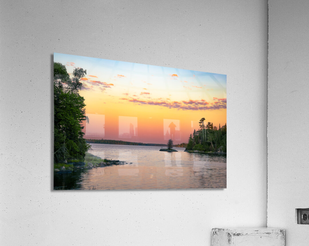 Pastel Sunrise on Shoal Lake Acrylic Print