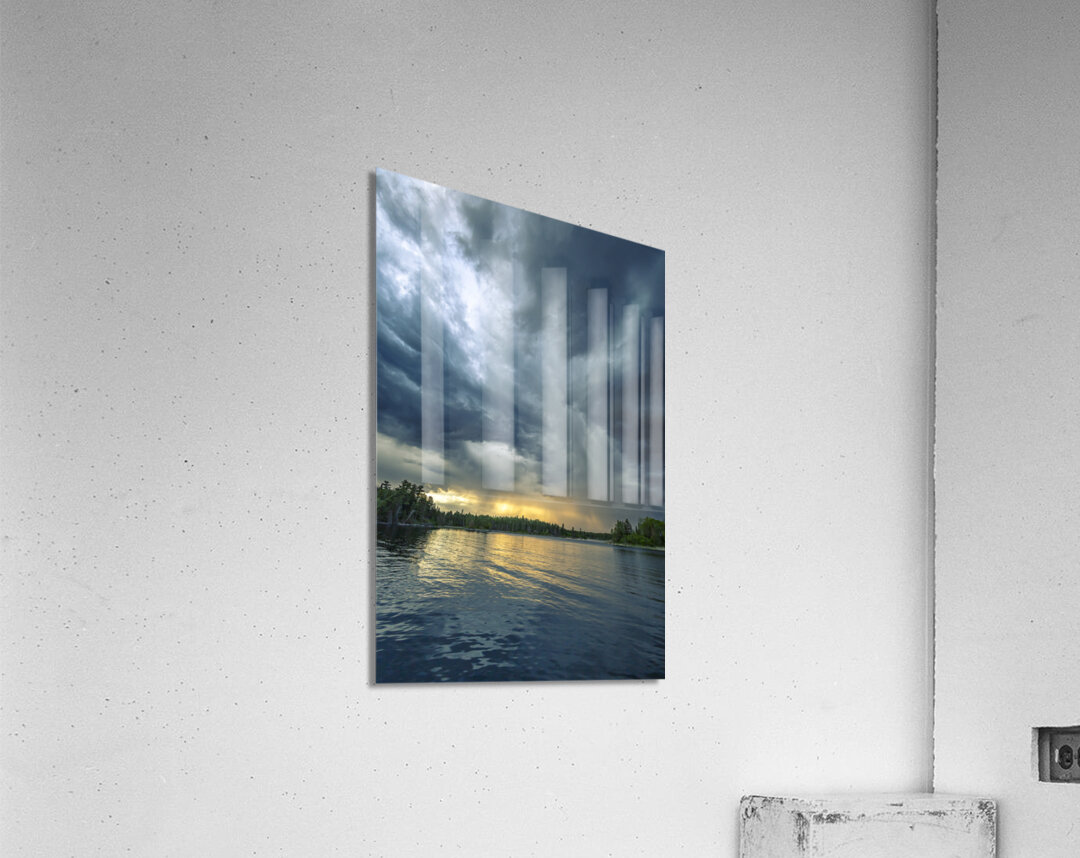 Sunset Under Stormy Sky Acrylic Print