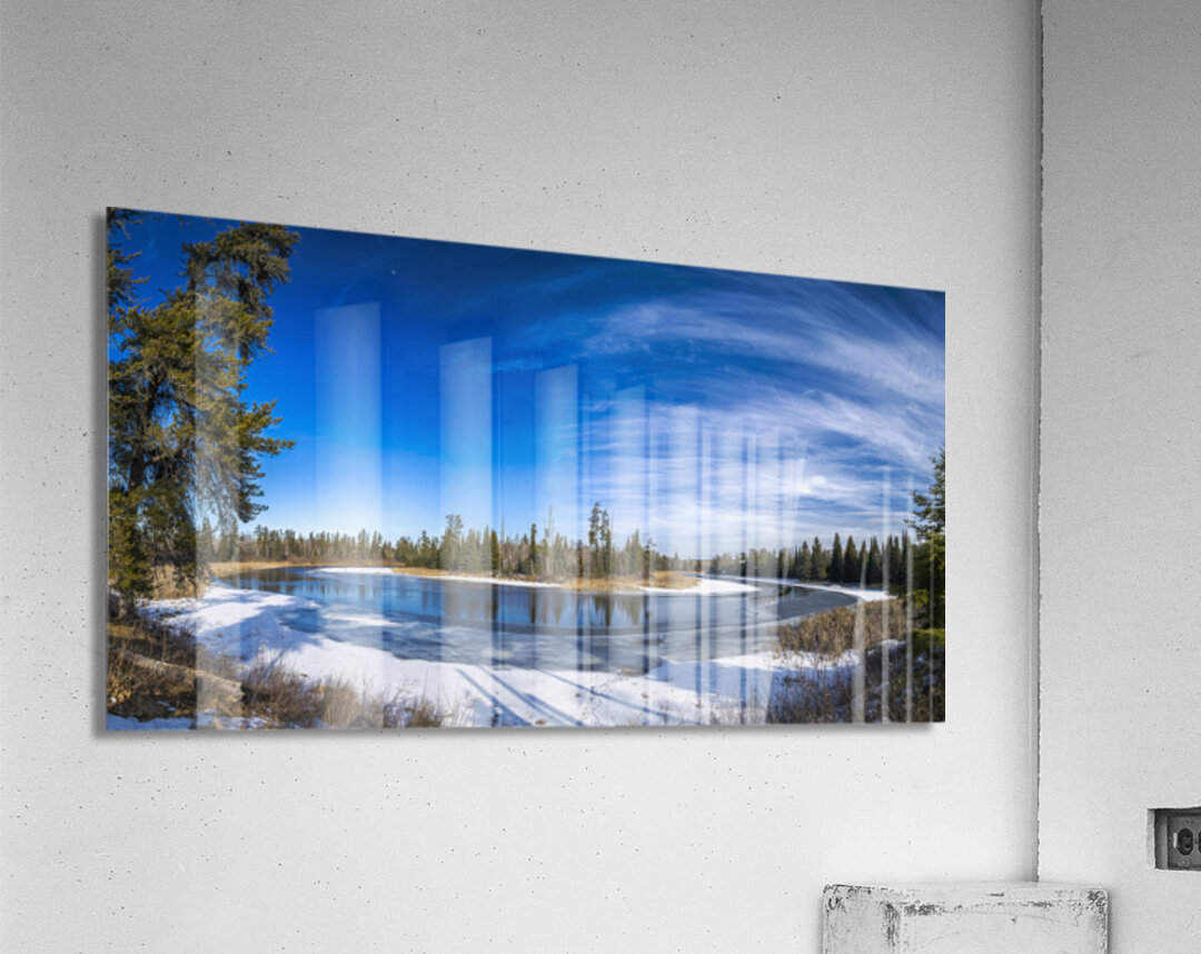 Pine Point Rapids Panorama Acrylic Print