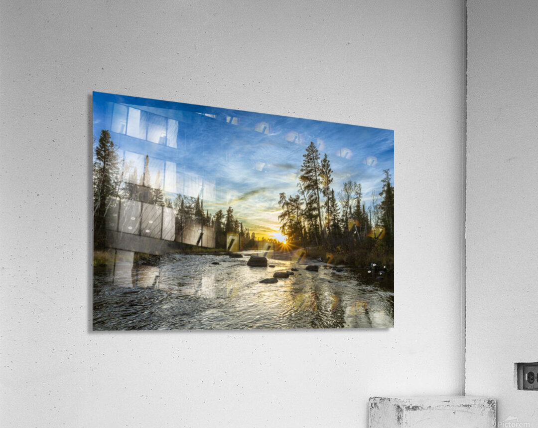 Sunset at Pine Point Rapids Acrylic Print