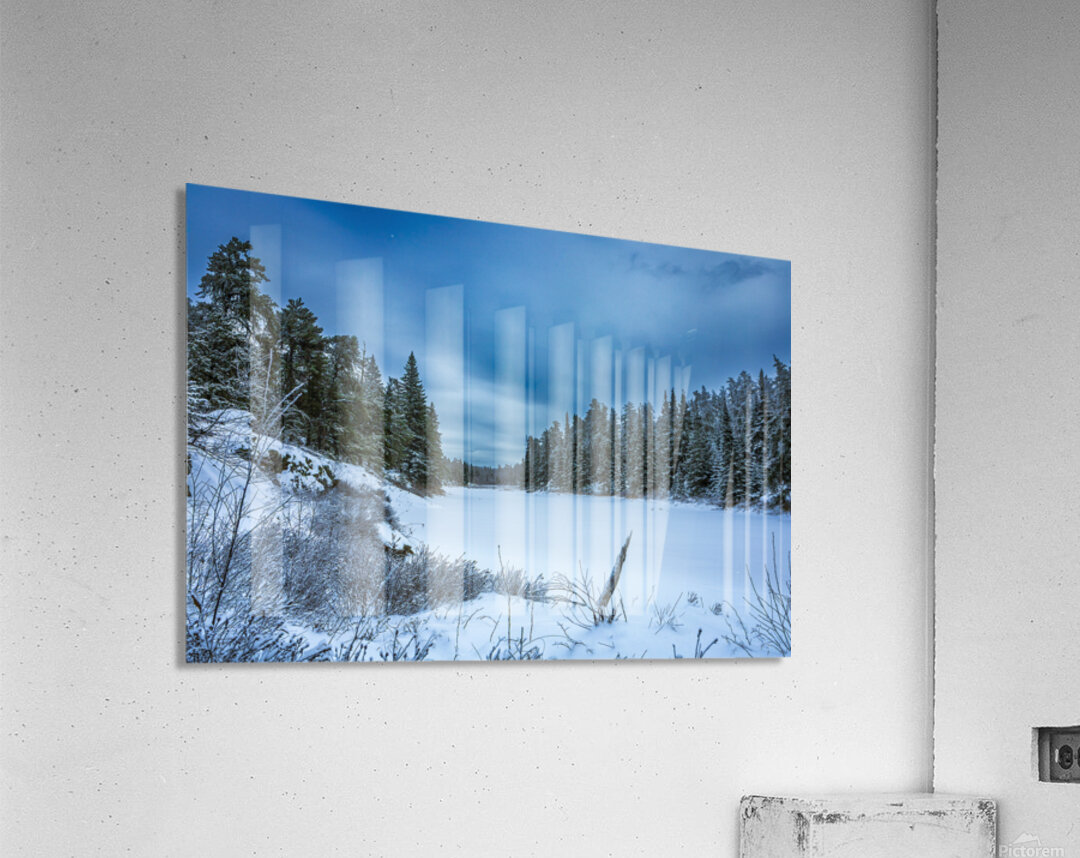 Frozen River Bend Acrylic Print