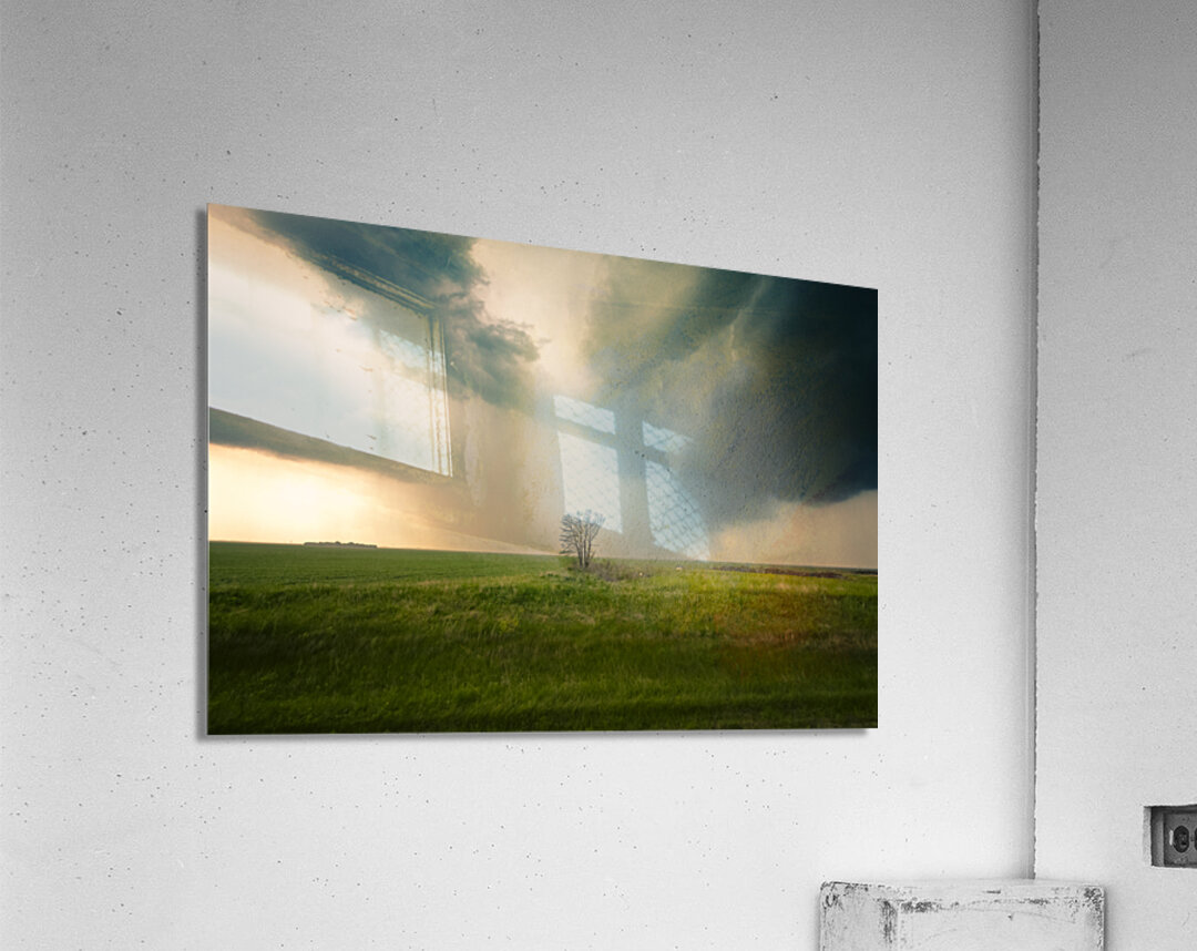 Lone Tree and Incoming Storm Acrylic Print