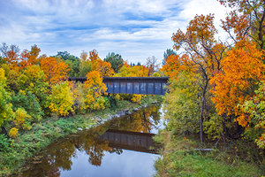 Train Bridge in the Fall