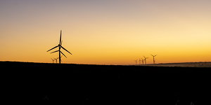 Wind Turbines at Sunset