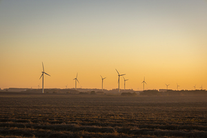 Wind Turbines at Sunset