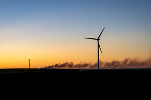 Wind Turbines at Sunset