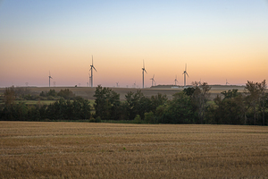 Wind Turbines at Sunset