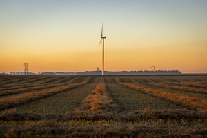 Wind Turbines at Sunset