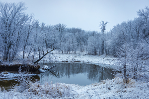 River in First Snowfall