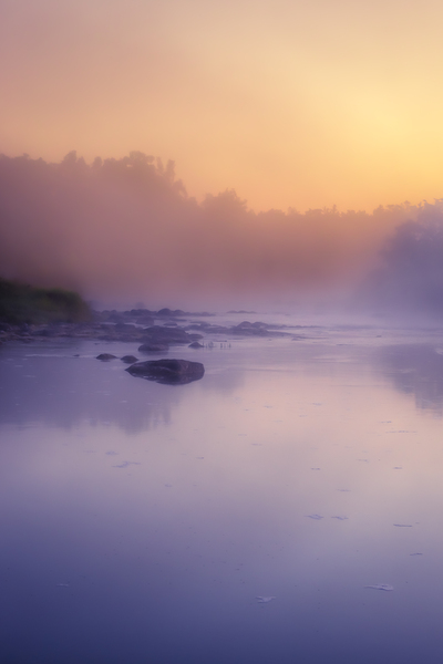 Foggy Sunrise on the Roseau River Print