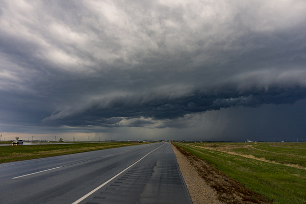Stormclouds on the Highway Print