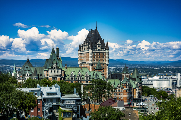 Old Quebec City Skyline Print