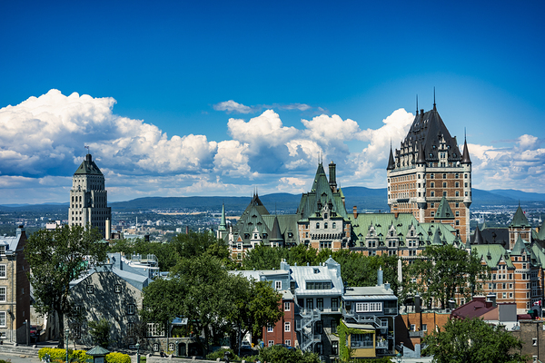 Old Quebec City Skyline Print