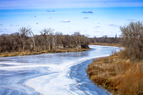 Ice Melt on the Red River Print