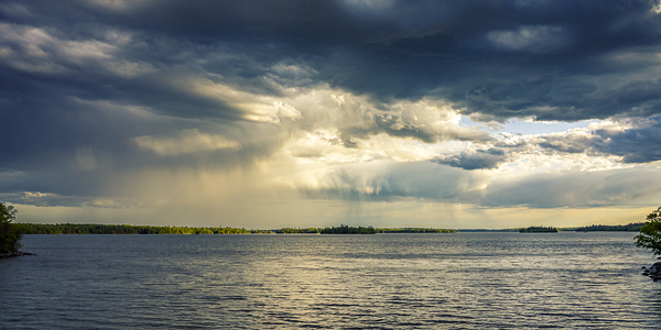 Rain on the Lake Print