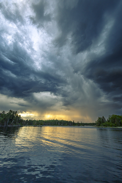 Sunset Under Stormy Sky Print
