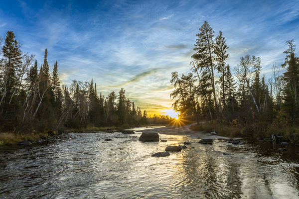 Sunset at Pine Point Rapids Print
