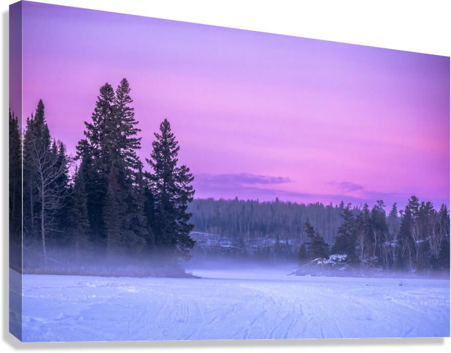 Fog Rising Over Falcon Lake Canvas Print