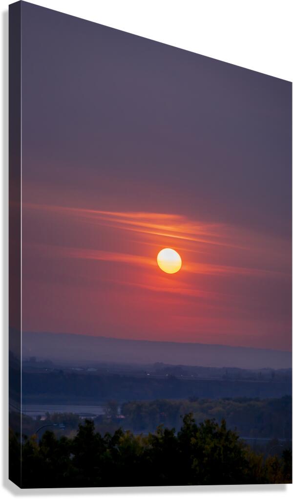 Red Wine Sunset Canvas Print