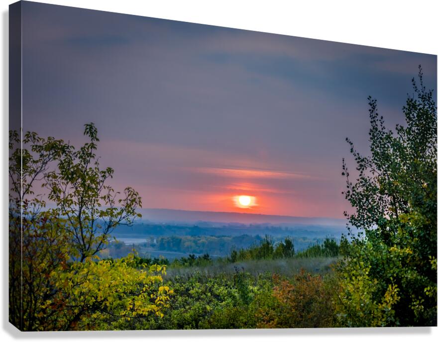 Red Wine Sunset Canvas Print