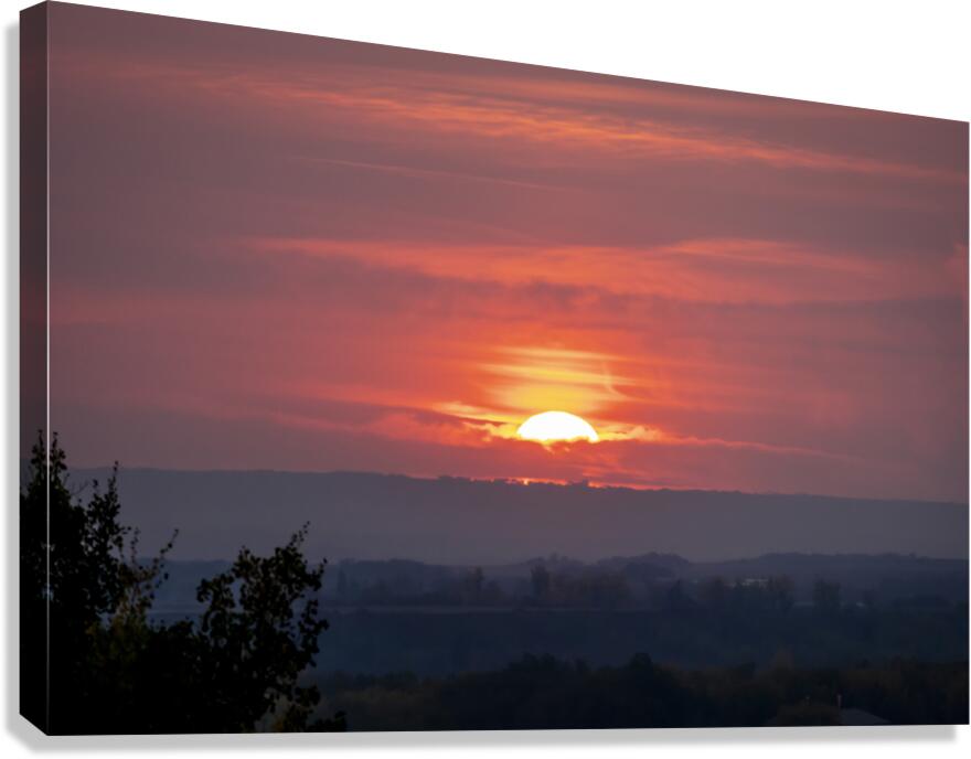 Red Wine Sunset Canvas Print