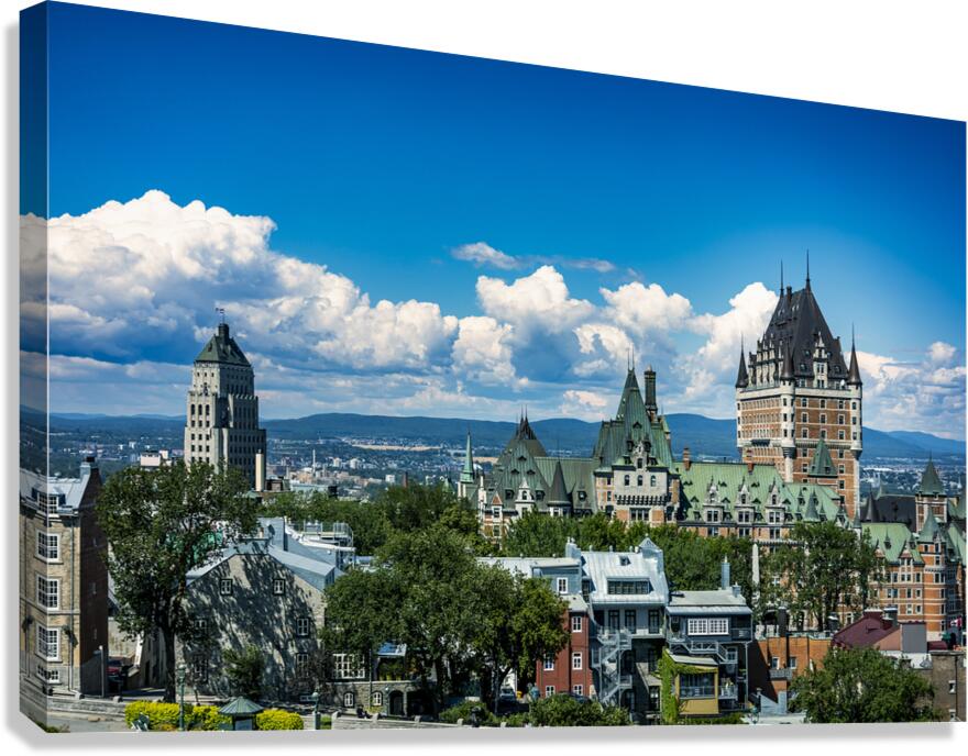 Old Quebec City Skyline Canvas Print