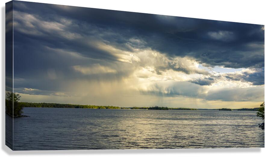 Rain on the Lake Canvas Print