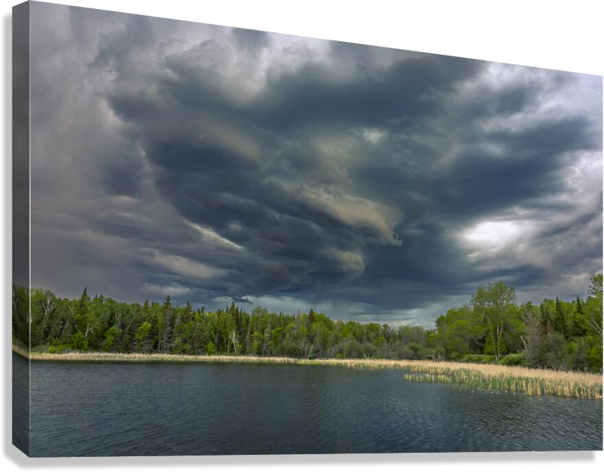 Sunset Under Stormy Sky Canvas Print