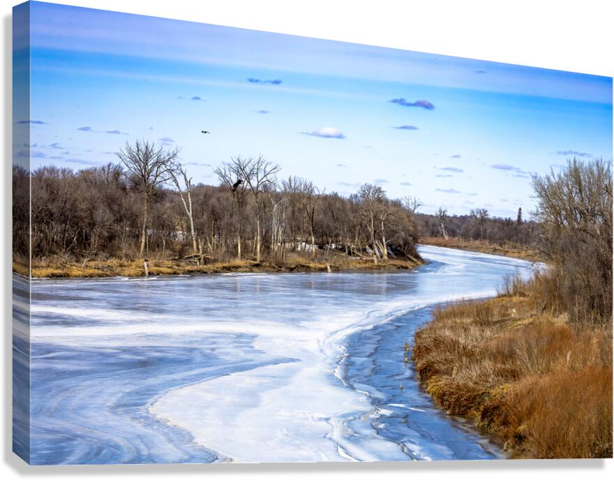 Ice Melt on the Red River Canvas Print