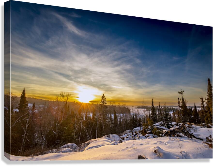 Falcon Lake Sunset Canvas Print