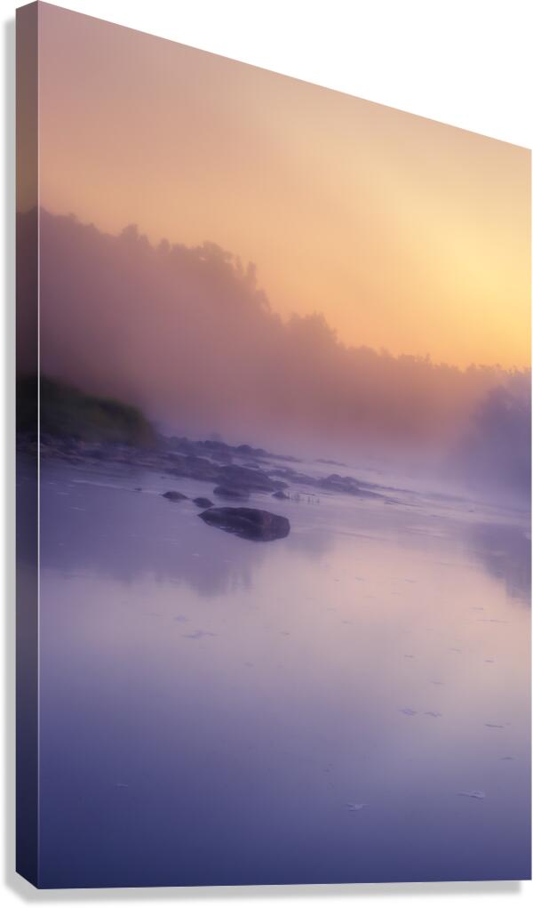 Foggy Sunrise on the Roseau River Canvas Print