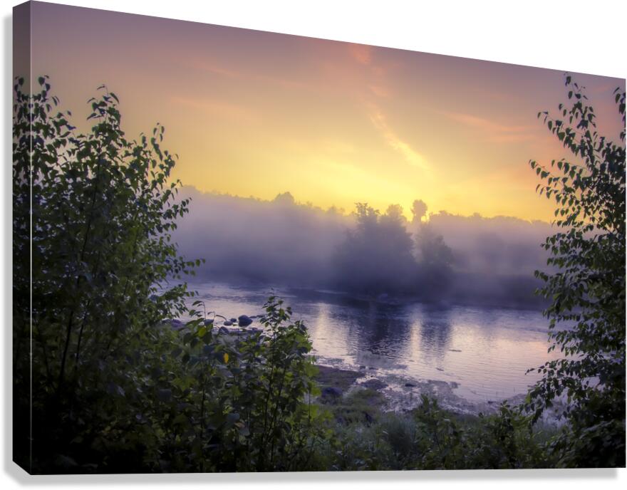 Foggy Sunrise on the Roseau River Canvas Print