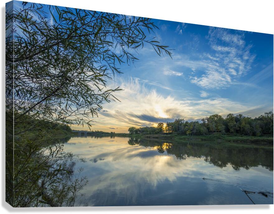 Red River at Sunset Canvas Print