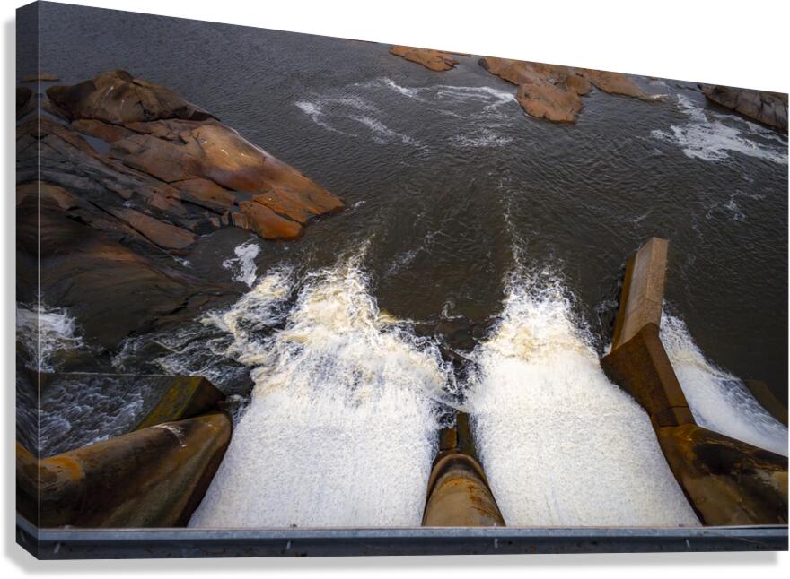 Spillway at Powerview Pine Falls Canvas Print