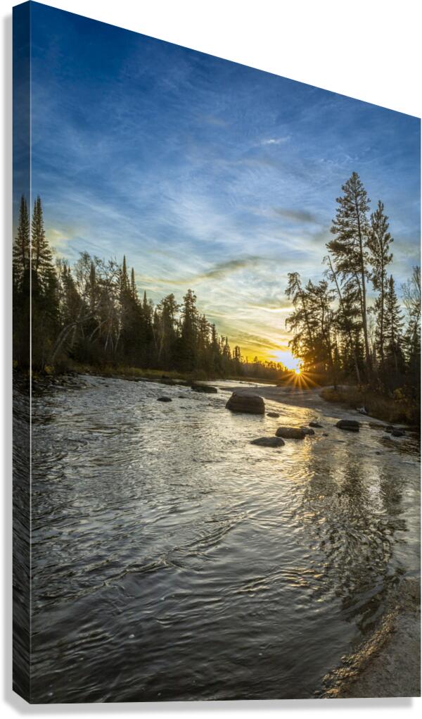 Sunset at Pine Point Rapids Canvas Print