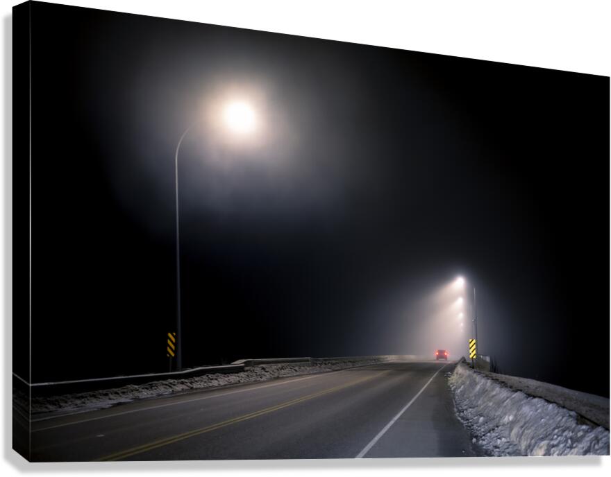 Bridge in the Fog Canvas Print