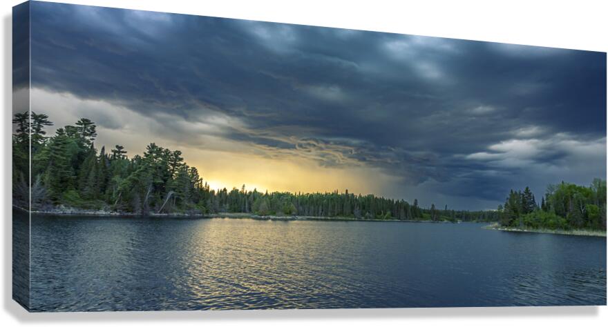 Moody Sunset Panorama Canvas Print