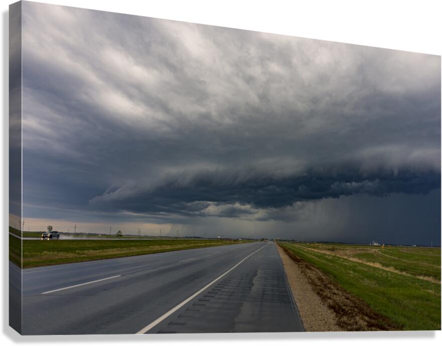 Stormclouds on the Highway Canvas Print