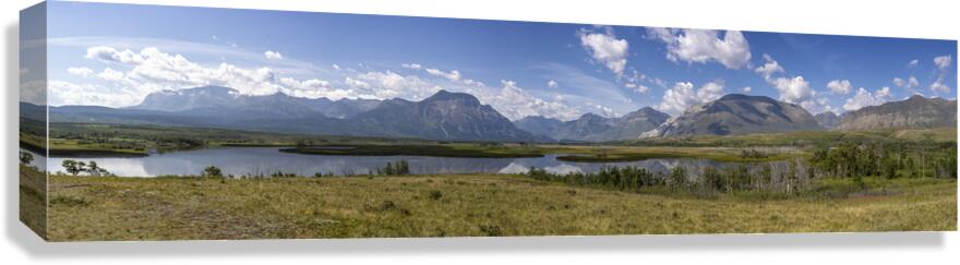 At the Base of the Rockies - Panorama Canvas Print