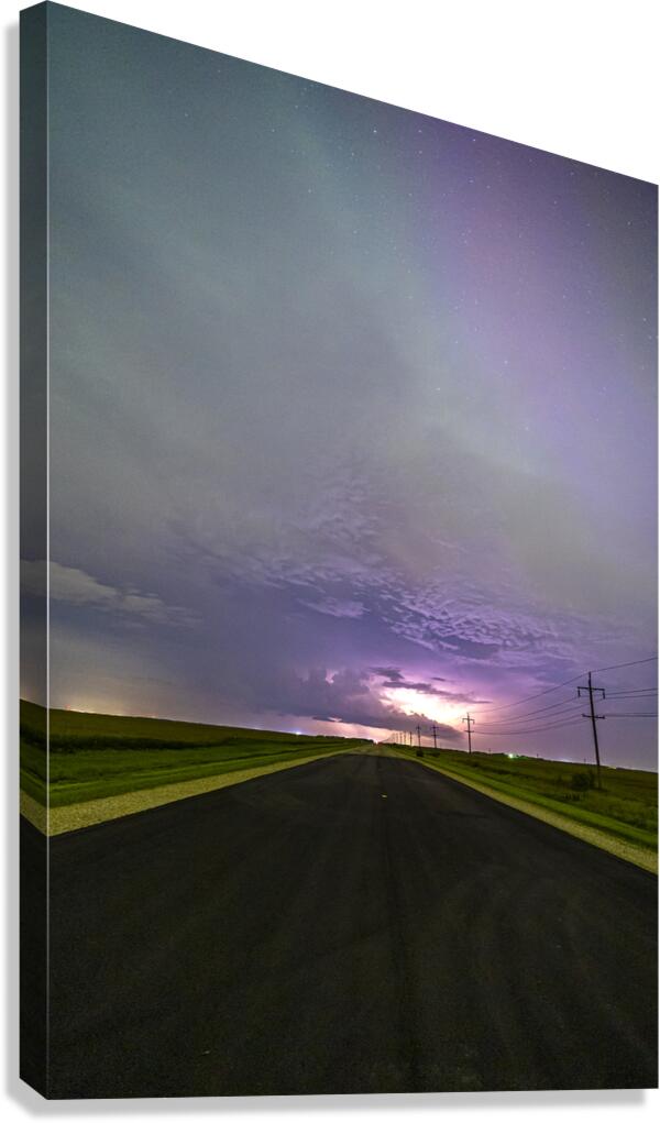 Storm Under Auroras Canvas Print