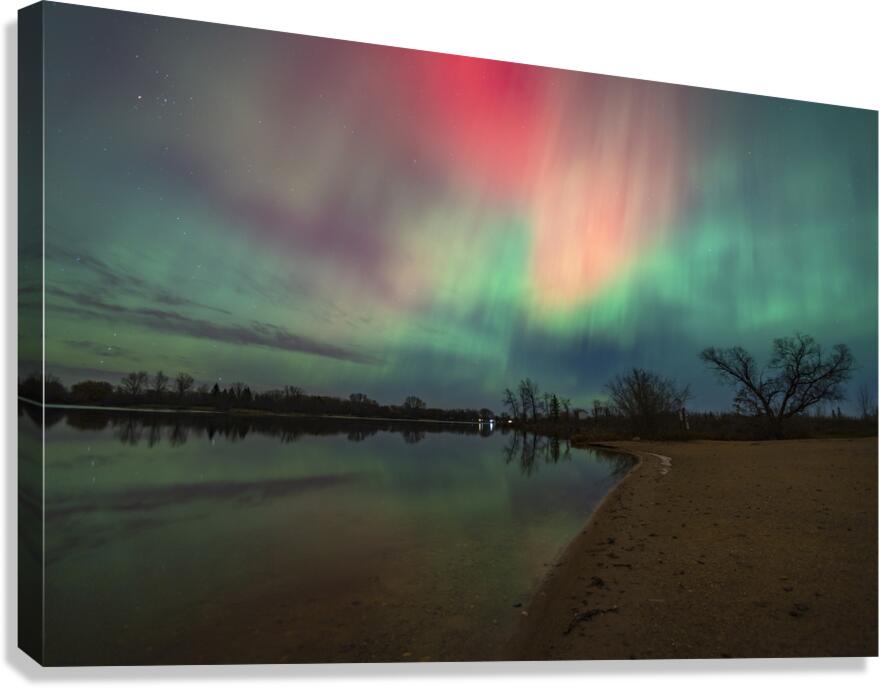 Northern Lights Reflections Canvas Print
