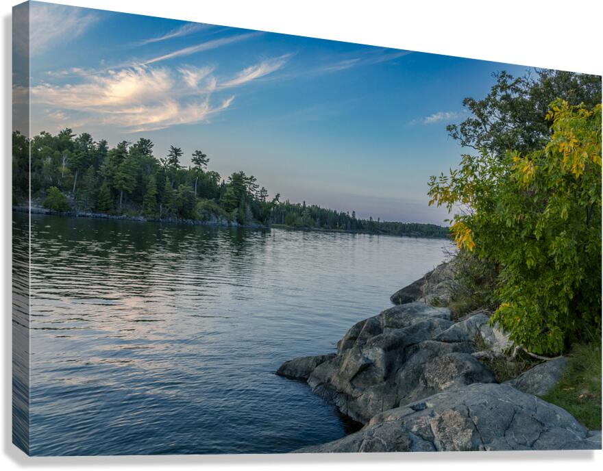 Rocky Shoreline Reflection Canvas Print