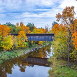 Train Bridge in the Fall