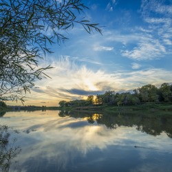 Red River at Sunset