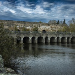 Pinawa Dam on a Cloudy Day