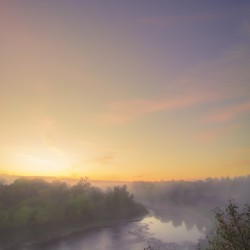 Foggy Sunrise on the Roseau River