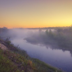 Foggy Sunrise on the Roseau River