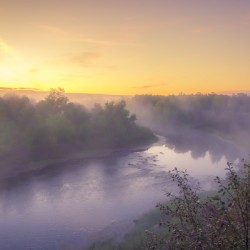 Foggy Sunrise on the Roseau River